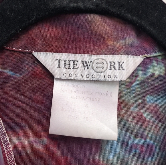 Custom Ice Dyed Silk Blouse ✨Hand-dyed & one-of-a-kind 🌈Brand: The Work Connect - Picture 3 of 6